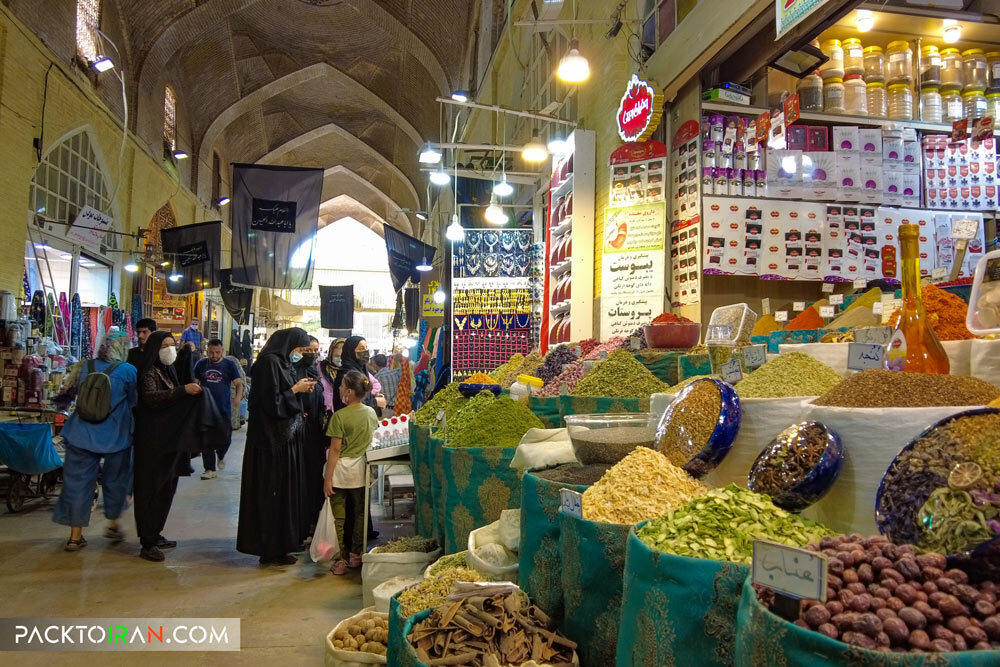 People shopping in Vakil Bazaar of Shiraz